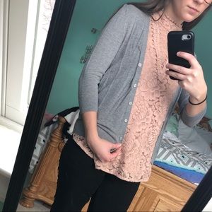 Grey 3/4 cardigan